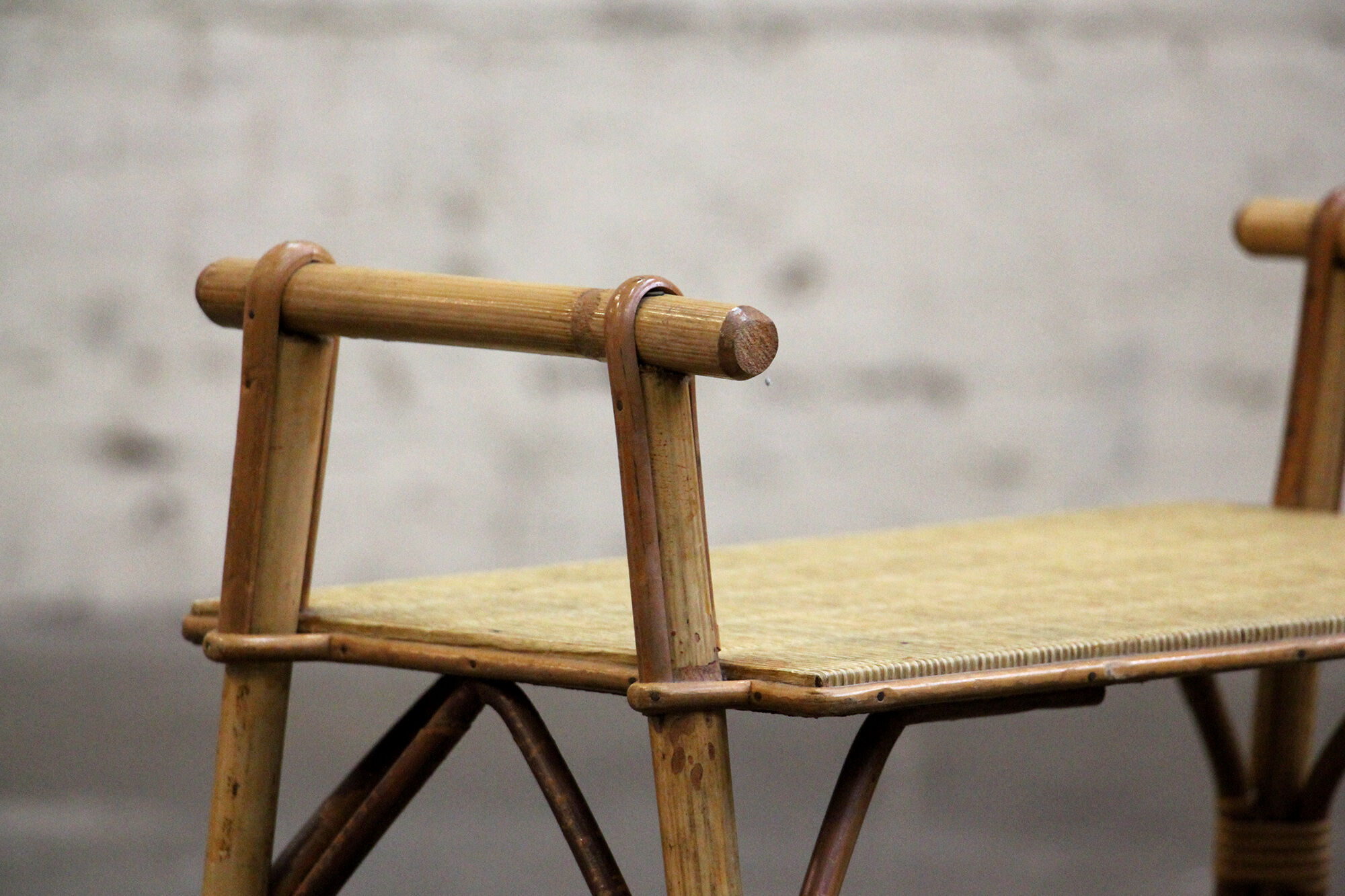 Rattan bedside table 1970