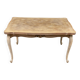 Louis XV extendable dining table renovated in raw wood 220cm