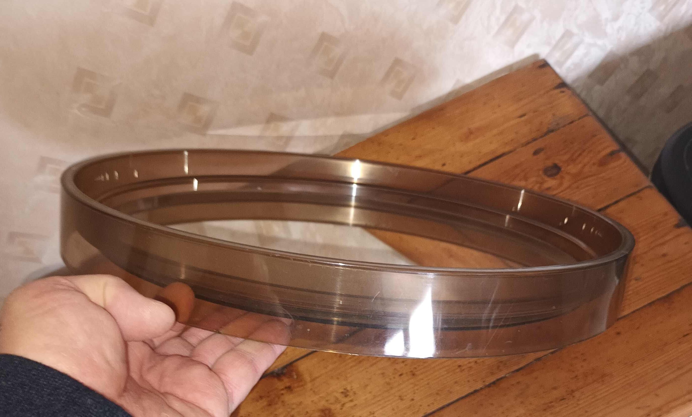 Round mirror syla 40 cm vintage old smoked plexiglass