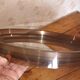 Round mirror syla 40 cm vintage old smoked plexiglass