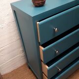 Vintage 30s dresser peacock blue