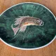 Fish service in glazed earthenware painted by hand signed Le Mao - 1960