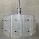 Vintage 1970s pendant lamp – glass/chrome
