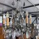 Lustre cage 9 lights with pendants Louis XV