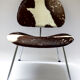 Lounge chair by Charles and Ray Eames "LCM" calfs skin