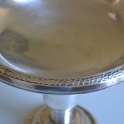 coupe centre de table art déco métal argenté 1930