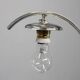 Czechoslovak Art Deco chrome chandelier with opaline glass, 1930s