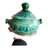 Vintage Celine Dein green ceramic pot