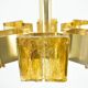 Mid-century design brass and resin pendant, 1960s / Hungary