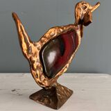 Duck with a bow tie, original sculpture by Yves LOHÉ