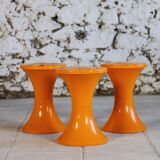Tabouret Tam Tam orange par Henry Massonnet pour Stamp, 1970