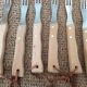 9 wood and metal forks