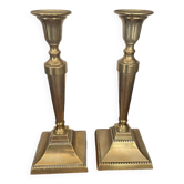 Pair of solid brass candlesticks