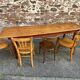 Large bistro café table Alsatian winstub restaurant 1930