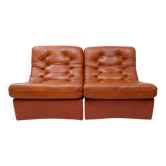 Vintage leather sofa 1970s