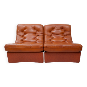 Vintage leather sofa 1970s