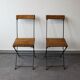 Pair of folding bistro chairs, France, 1930