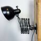 Black Industrial Bauhaus Scissor Wall Lamp from Kaiser Idell, 1930s