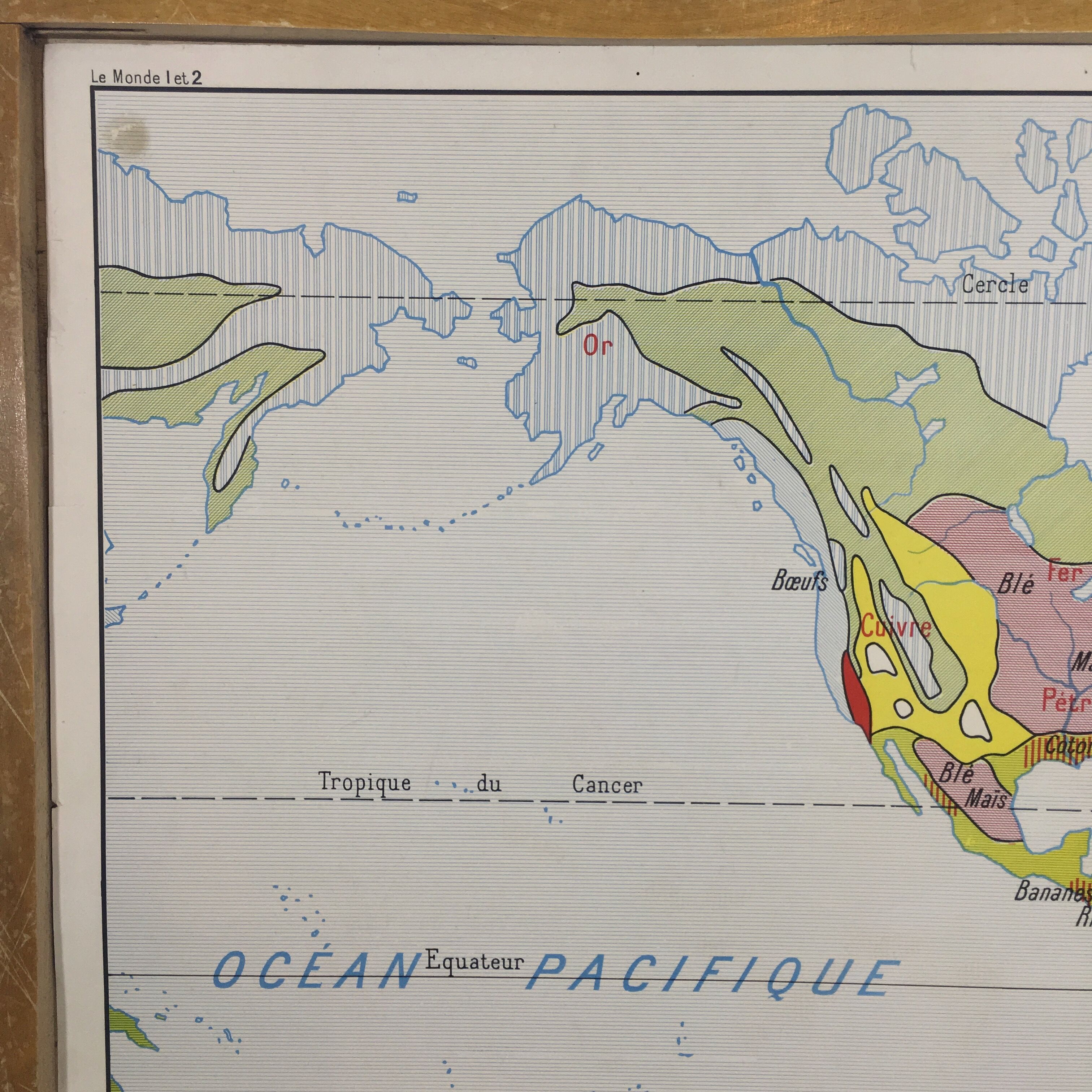 Worldwide geographic school poster double sided
