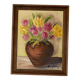 Original Swedish Mid-Century Oil on Panel " Still Life" by Solveig Dahlberg - Vintage & Framed