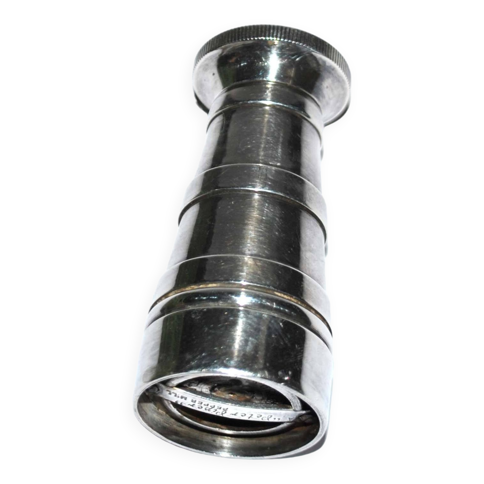 Peter piper vintage english pepper mill in silver metal park green pepper mill