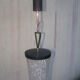 Hanging lamp black metal and brass 50