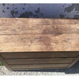 Old patinated wooden chest