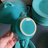 Service de table en faïence turquoise
