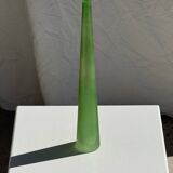 Vintage polished green glass soliflore vase H32