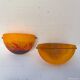 Pair of wall lights, bent glass, Patrick Crespin Le Verre Français, 90s