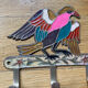 Hanging cloth bird brass