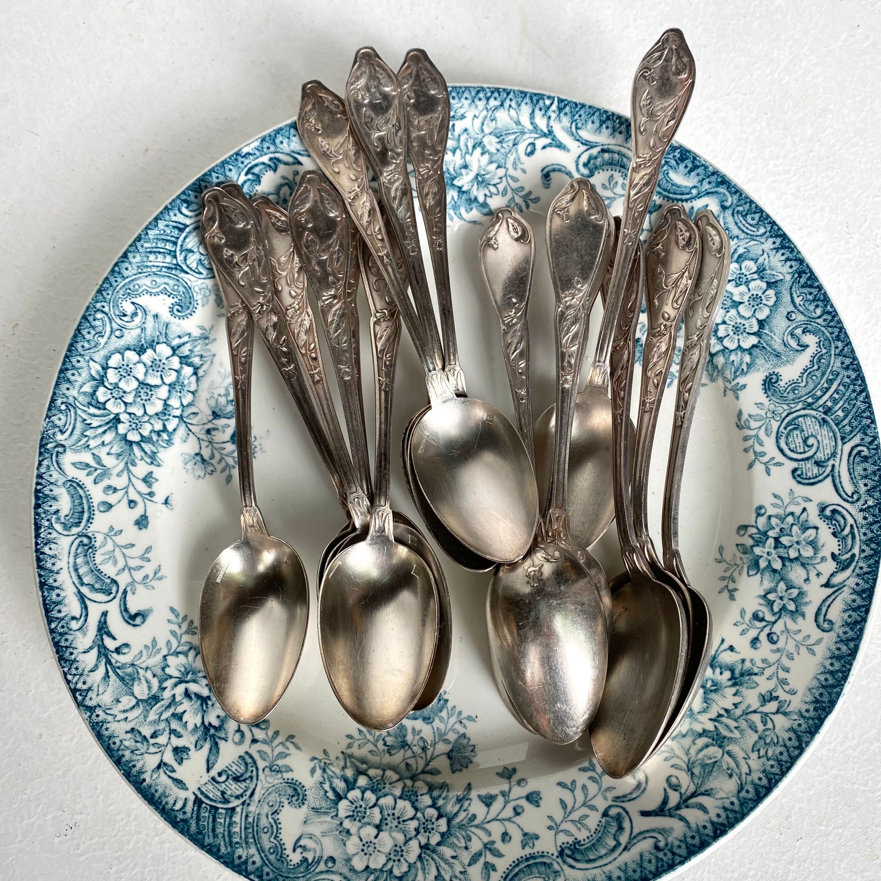 Antique silver-plated spoons
