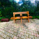Designer bench in solid oak