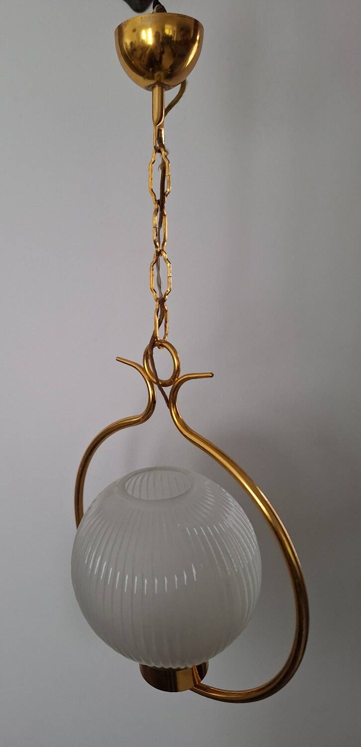 Hollywood regency sphere pendant light