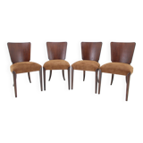 1950s  Jindrich Halabala Restored Dining Chairs H-214 for UP Závody, Set of 4