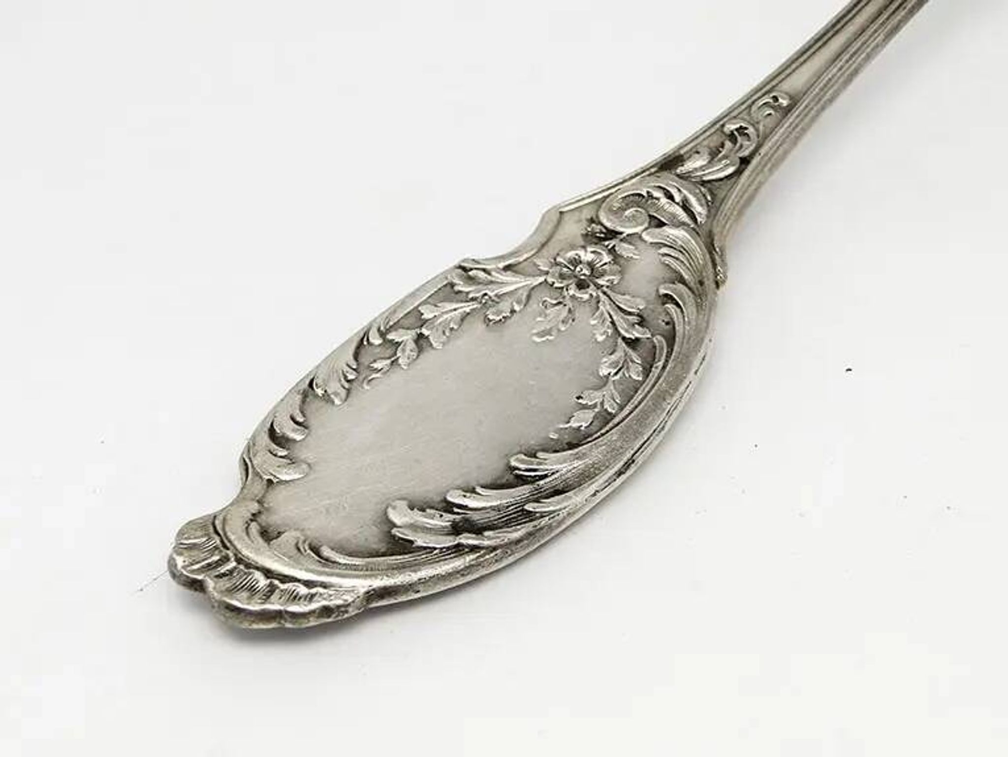 Borówka ladle, Art Nouveau / Art Deco, silver-plated brass, Norblin, Poland, 1920s