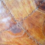 Set of 2 vintage Butterfly chairs in brown leather with a metal frame.