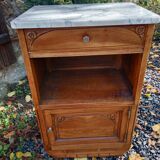 Retro bedside table with marble
