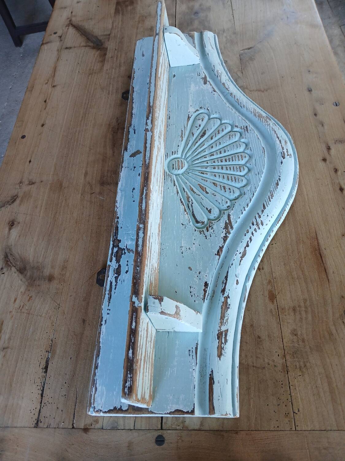 Old wooden wall shelf