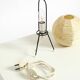 Beautiful mid-century modern tripod raffia table lamp