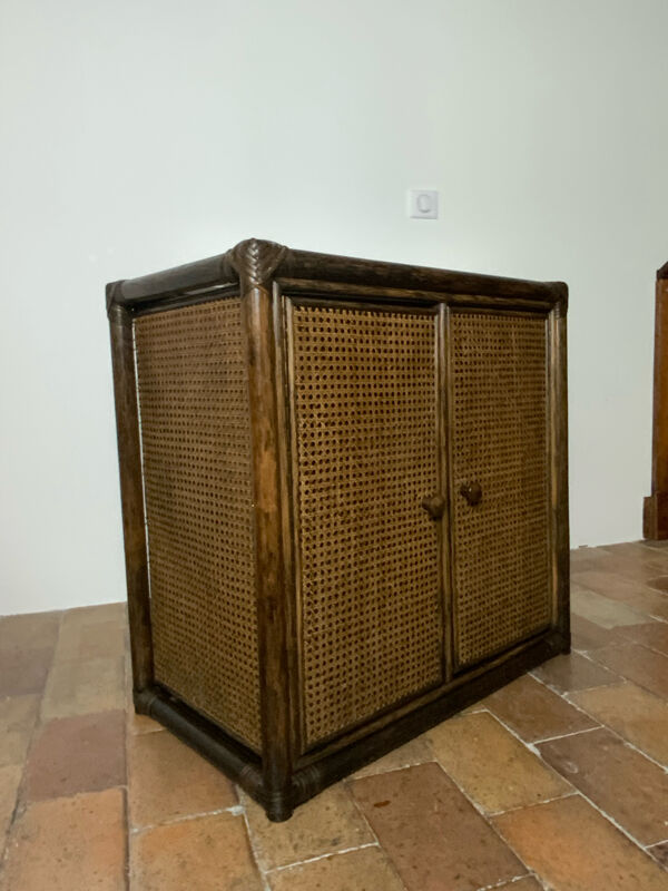 Buffet en rotin et cannage