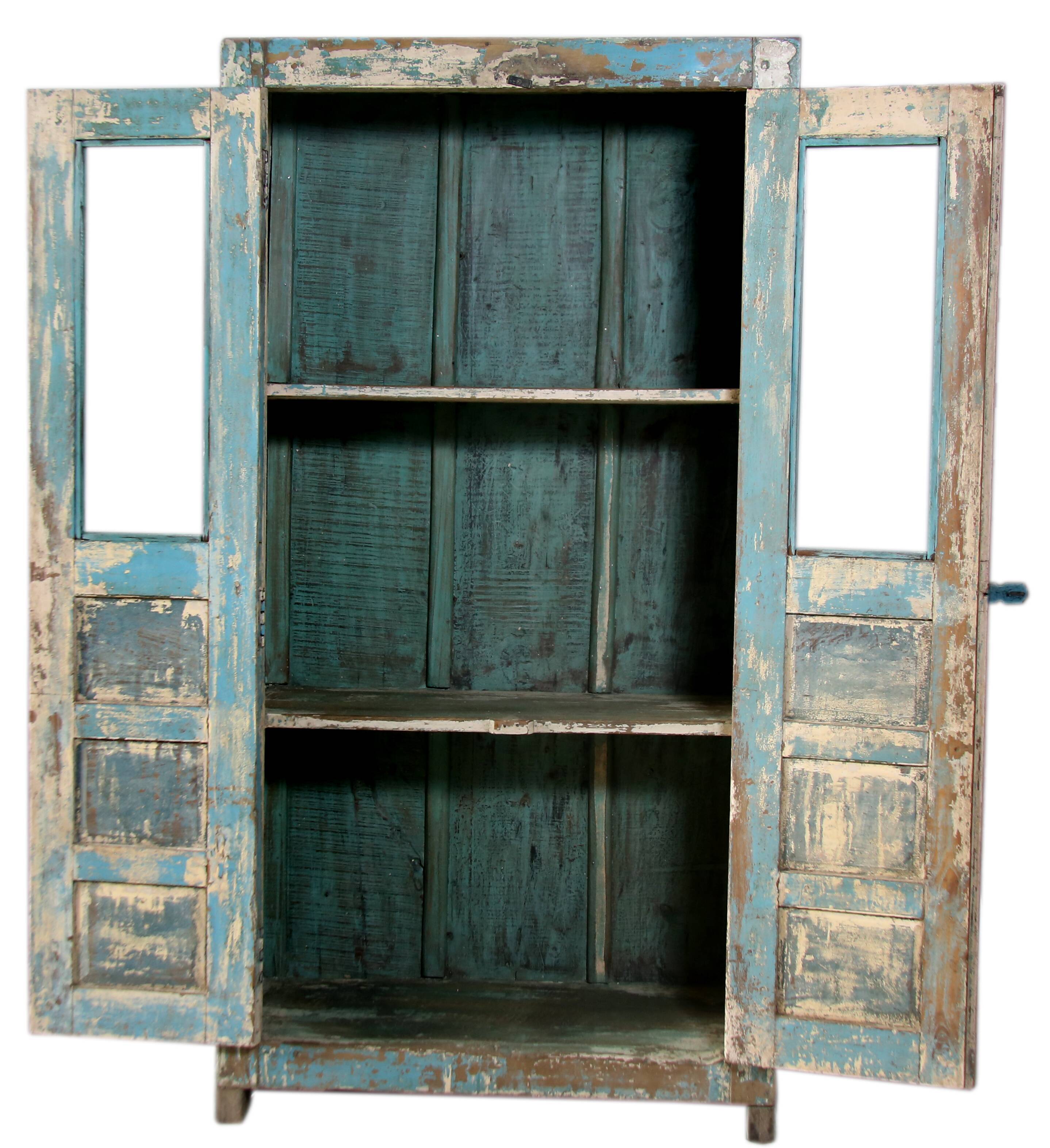 Old croeselier - Burmese teak cabinet