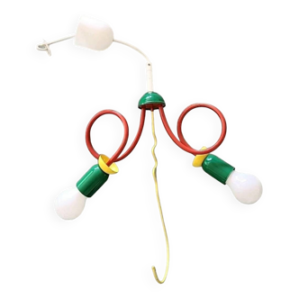 80s Memphis style pendant light
