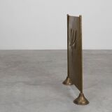 Écran de cheminée en cuivre martelé Art Déco élégant, France années 1920