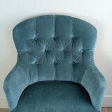 Velvet toad armchair