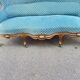 Napoleon III walnut canapé, blue velvet fabric.