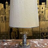 Silver metal floor lamp
