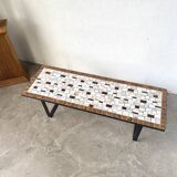 Modernist coffee table in glazed ceramic, circa 1960
