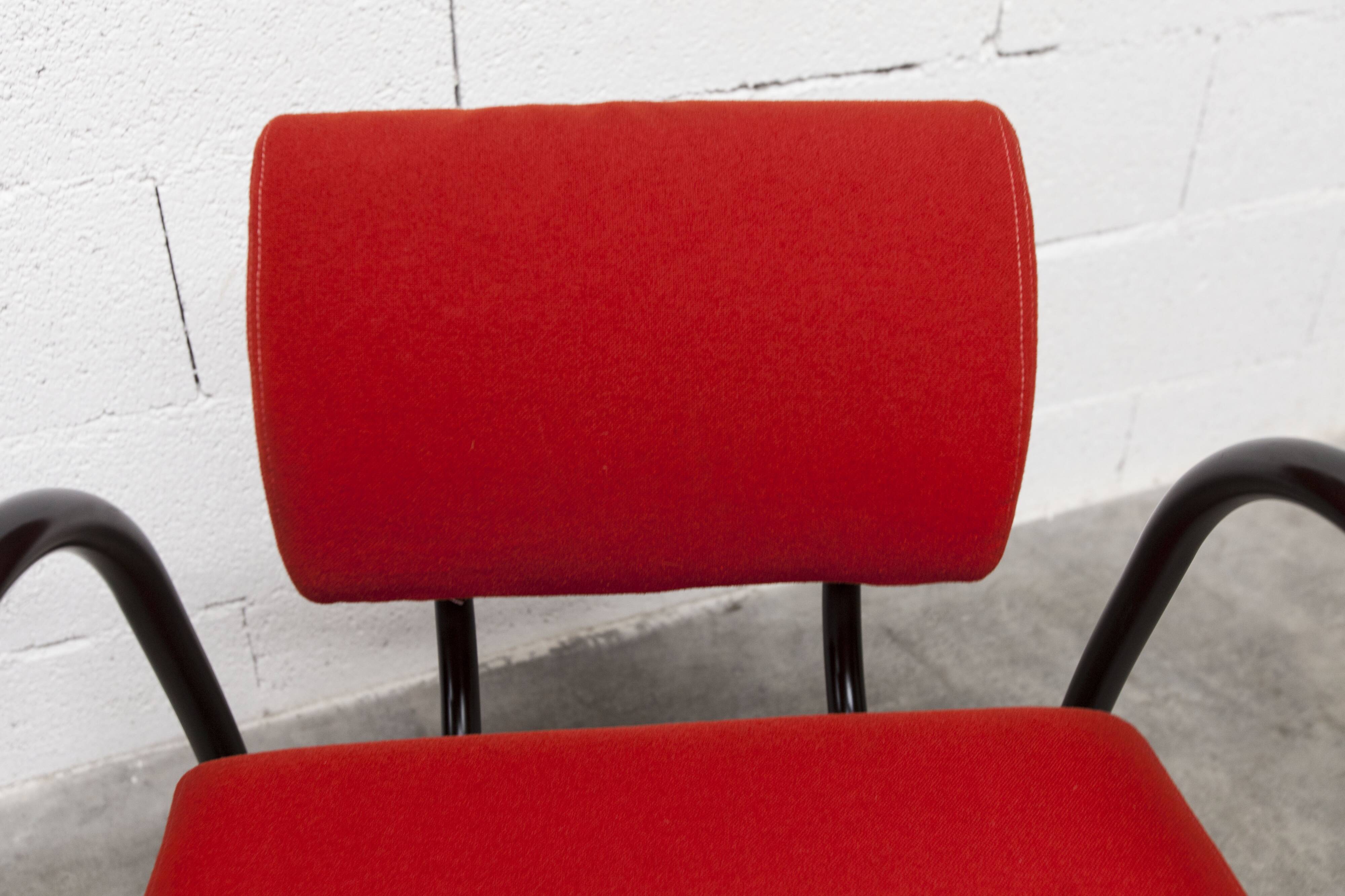 Ensemble canapé et 2 fauteuils design 2001 rouge