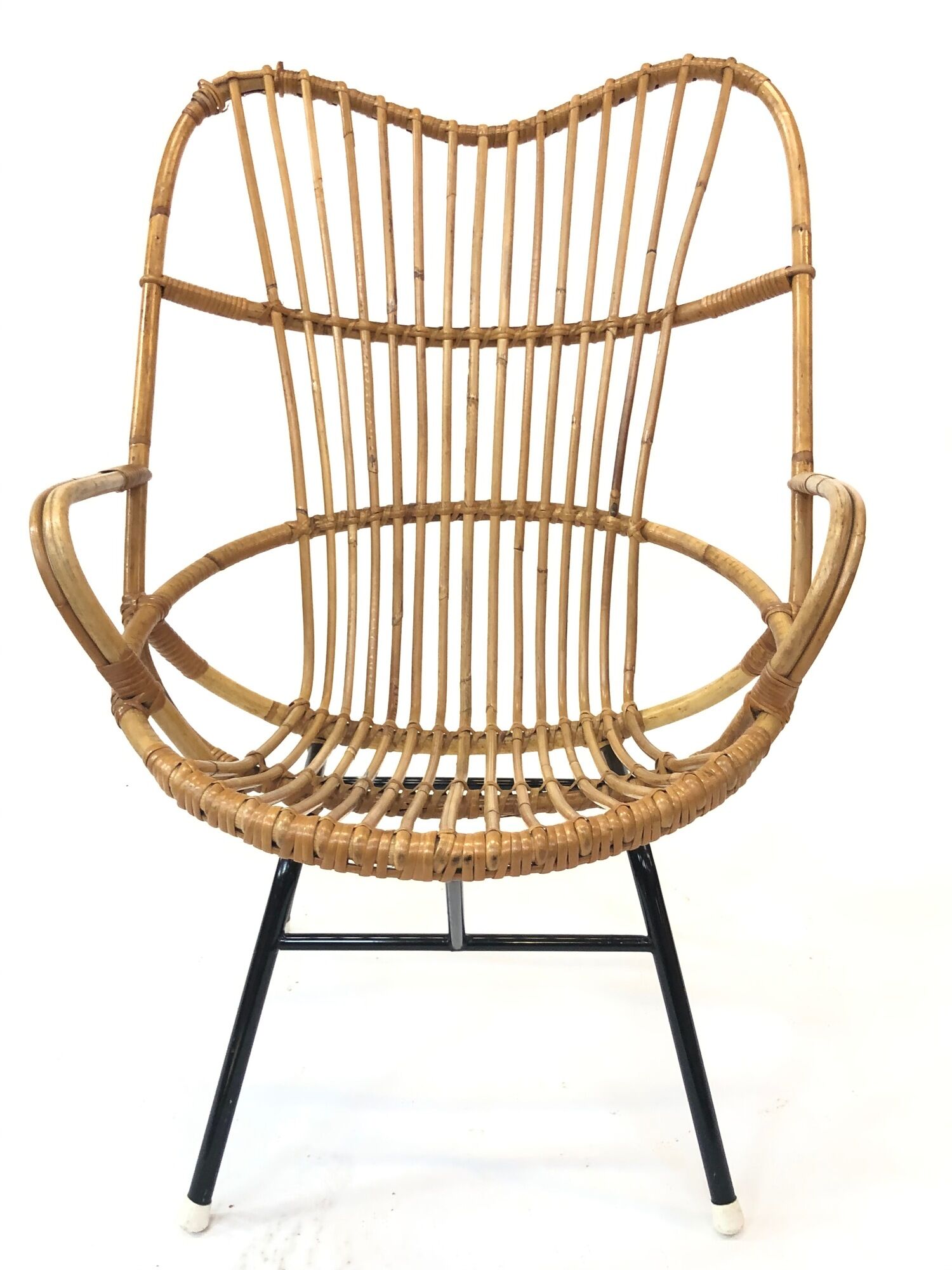 Rattan armchair by Rohe Noordwolde, 1960, Netherlands